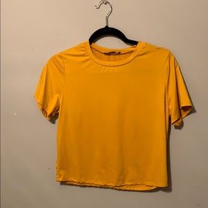 Yellow crop top